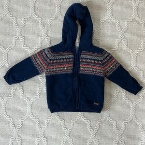 Mayoral wool blend zip up jacket with hood - toddler boy